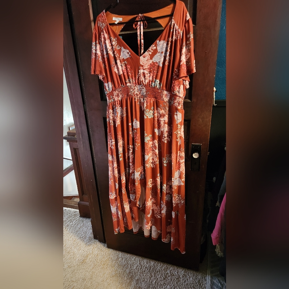 Maurices Floral Rust Dress